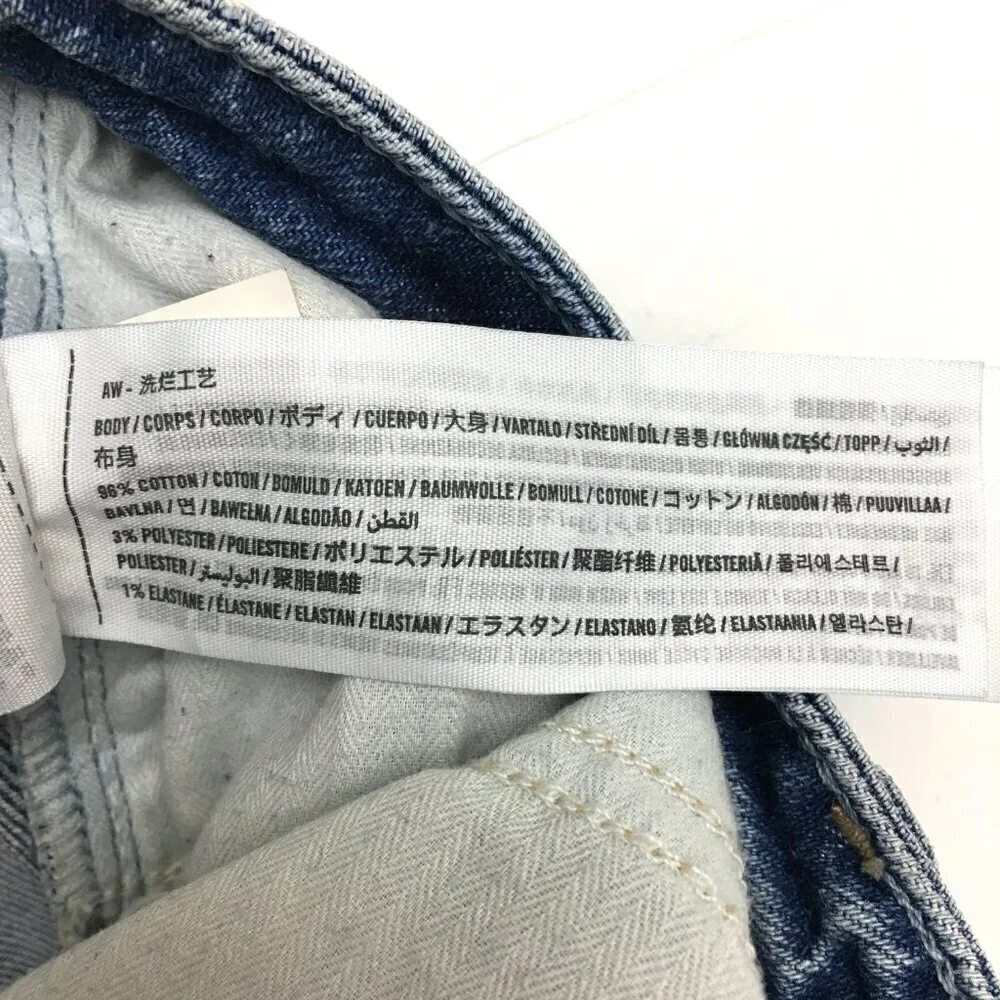 Hollister Women's Jeans High Rise Crop Distressed Button Fly size 25 length 27